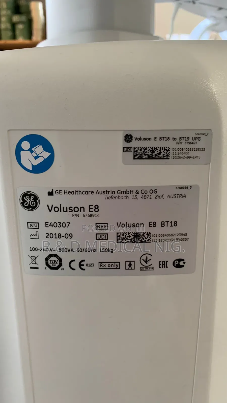 GE Evolusion E8 4d Ultrasound Machine