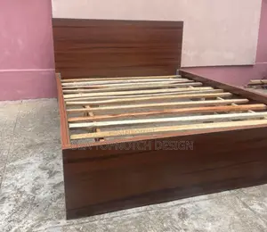 4.5 by 6 Black MDF Bedframe
