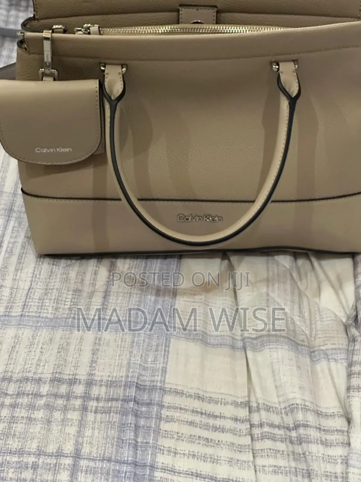 Calvin Klein Leather Handbag With Purse.