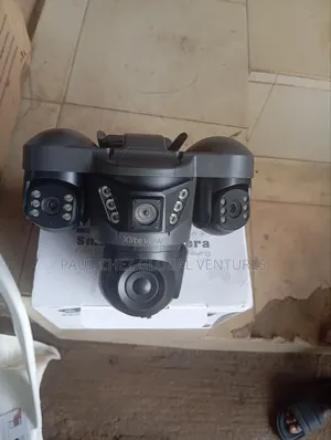Three Lens CCTV Camera With Solar