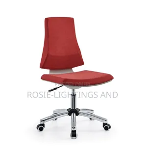 Armless Fabric Swivel Studio Ergonomic Chair