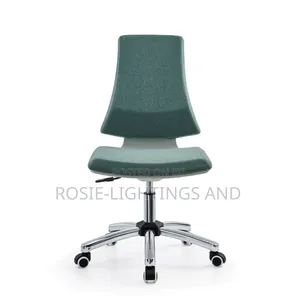 Armless Fabric Swivel Studio Ergonomic Chair