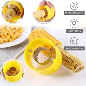 1-Pack Multi-Functional Corn Peeler Cob Cutter - Stainless