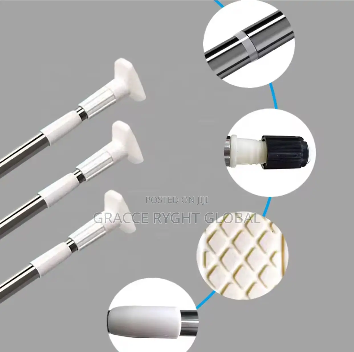 150/270cm Extendable Shower Curtains Rod