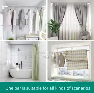 150/270cm Extendable Shower Curtains Rod