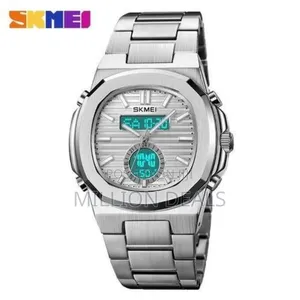Photo - Polished Silver Waterproof Men's Wrist Watch