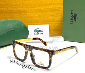 Photo - Lacoste Frame Glasses for Men Stylish Black Rim With Golden