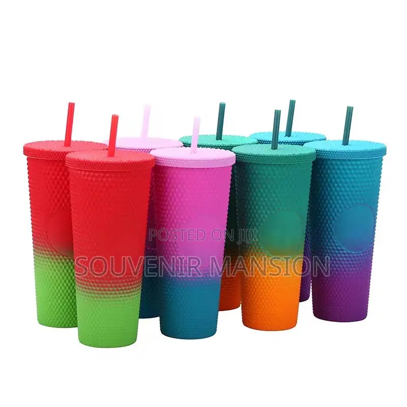 24oz Double Wall Cup With Straw