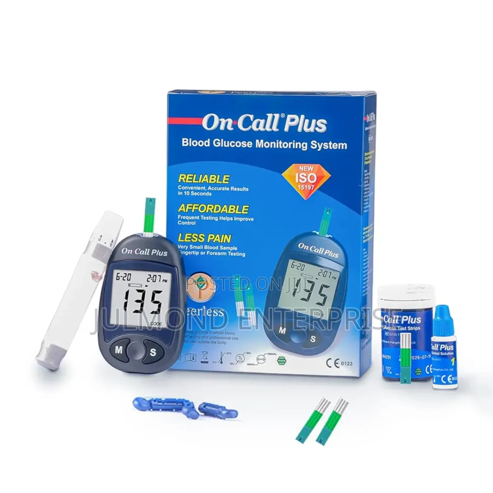 On Call Plus Glucometer With 10 Strips