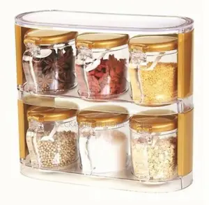 Condiments Acrylic Seasoning Spice Jars Set