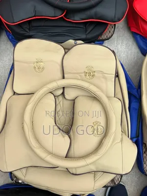 Plain Milk Colors Leather Seat Cover Full Cover