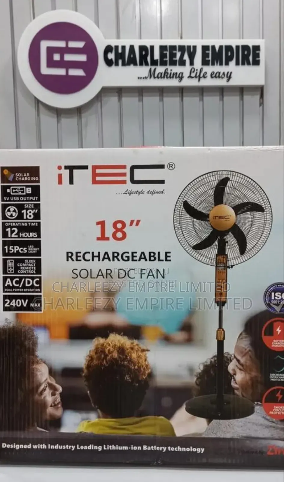 18, Rechargeable Fan