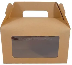 *Title:* Brown Cardboard Box With Window