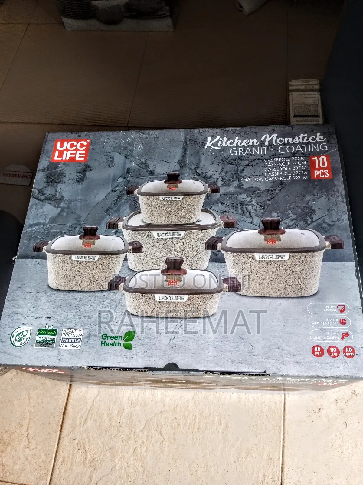 Ucc Life Kitchen Nonstick Granite Coating 10pcs