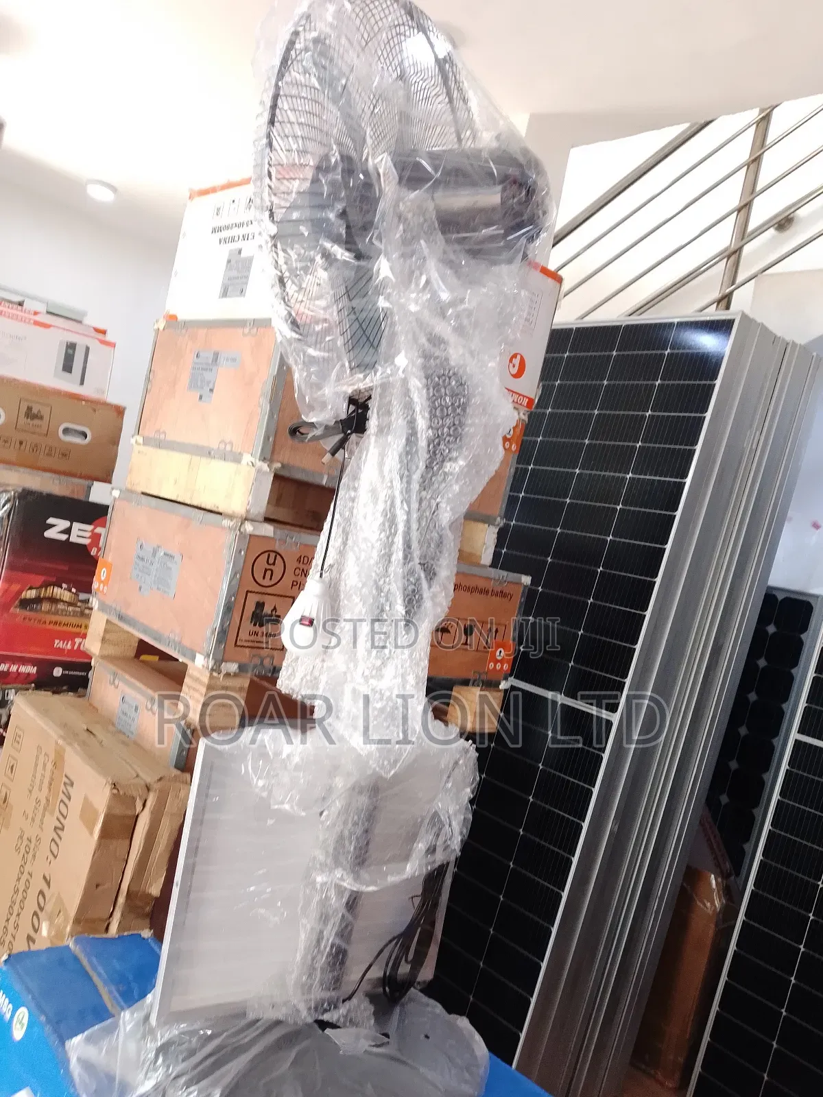 16inch Solar Rechargeable Fan With Panel