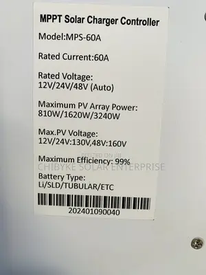 Gs Power 60a Charge Controller MPPT