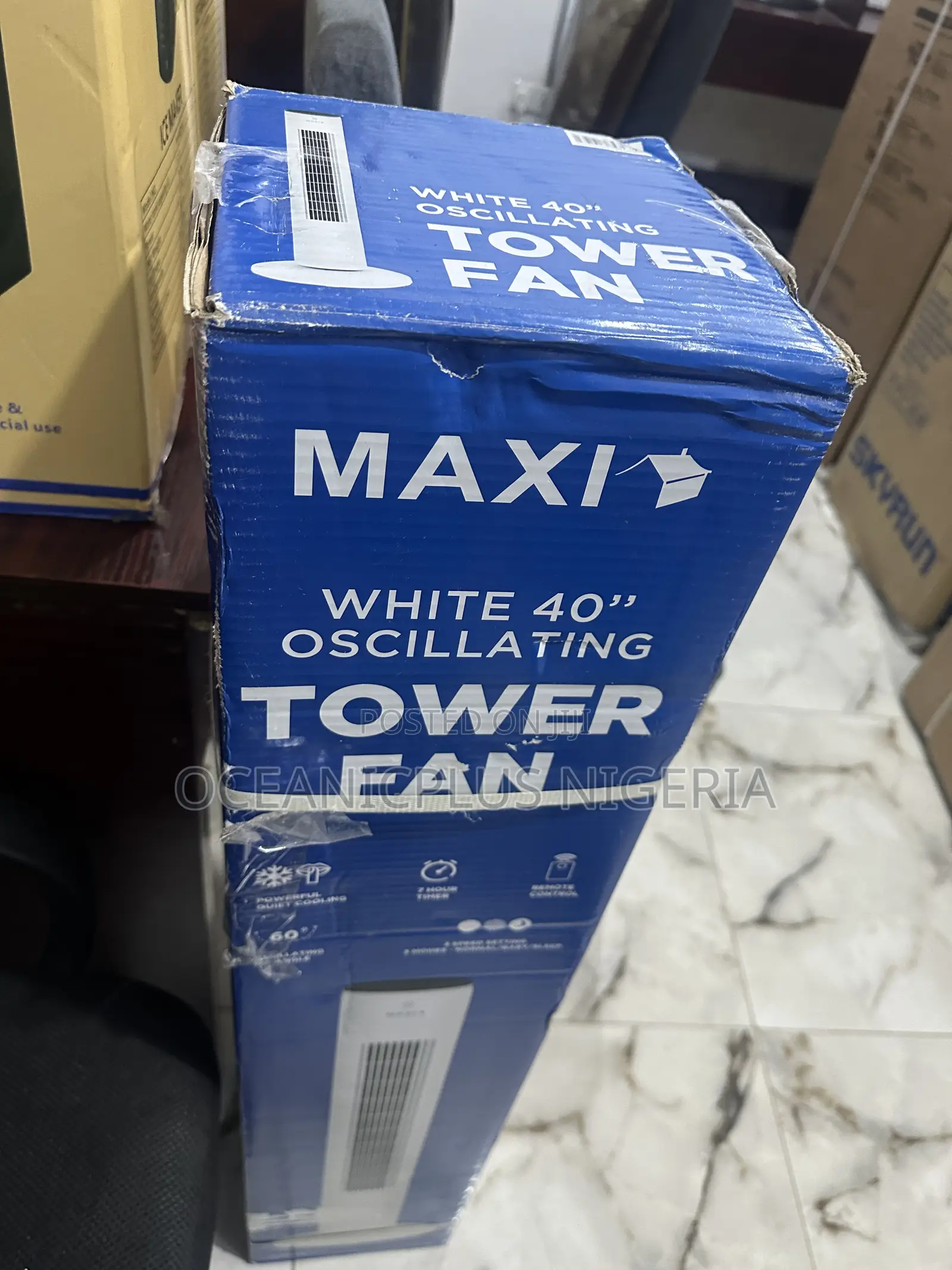 Efficient Maxi Oscillating 40" Tower Fan With Remote Control