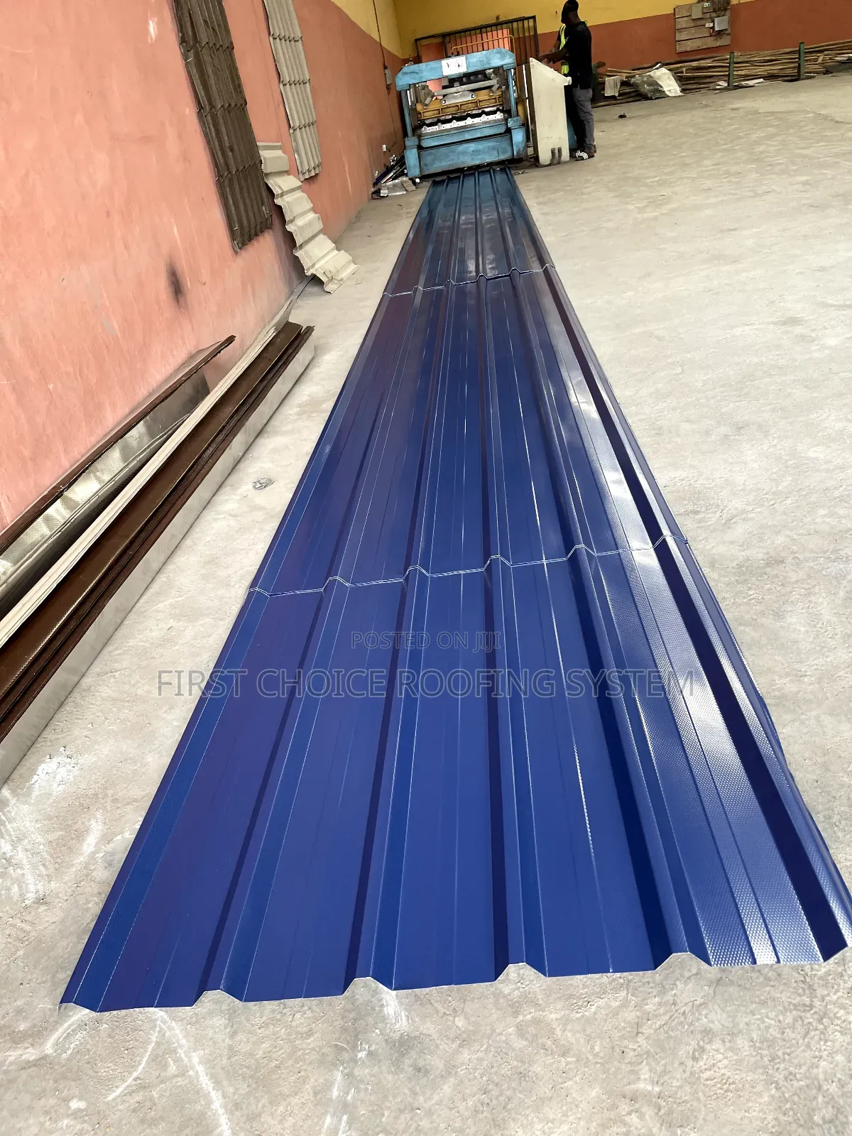 Copper Blue Aluminium Roofing Sheets Long Sparn Design