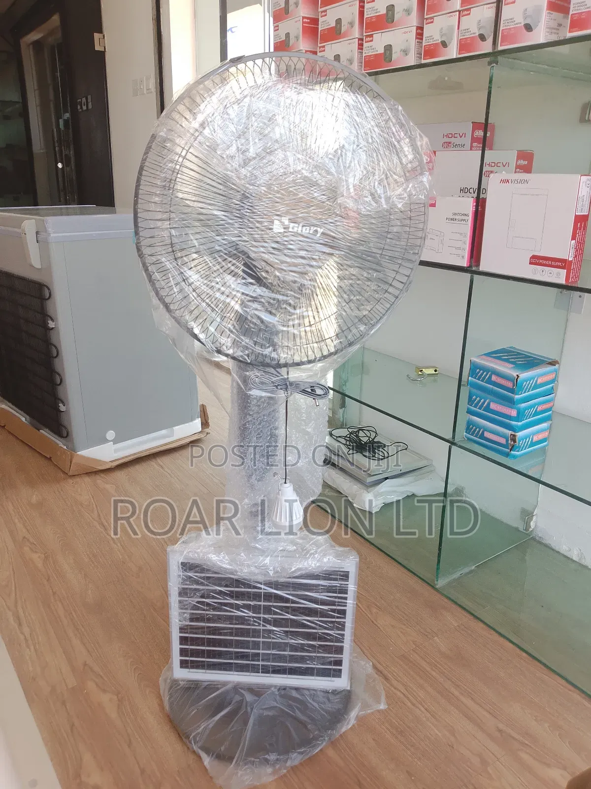 16inch Solar Rechargeable Fan With Panel