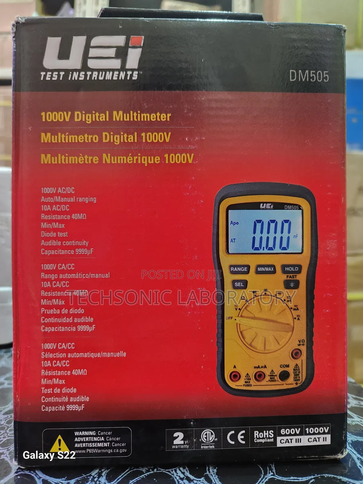 Uei Test Instrument Dm-505 Digital Multimeter