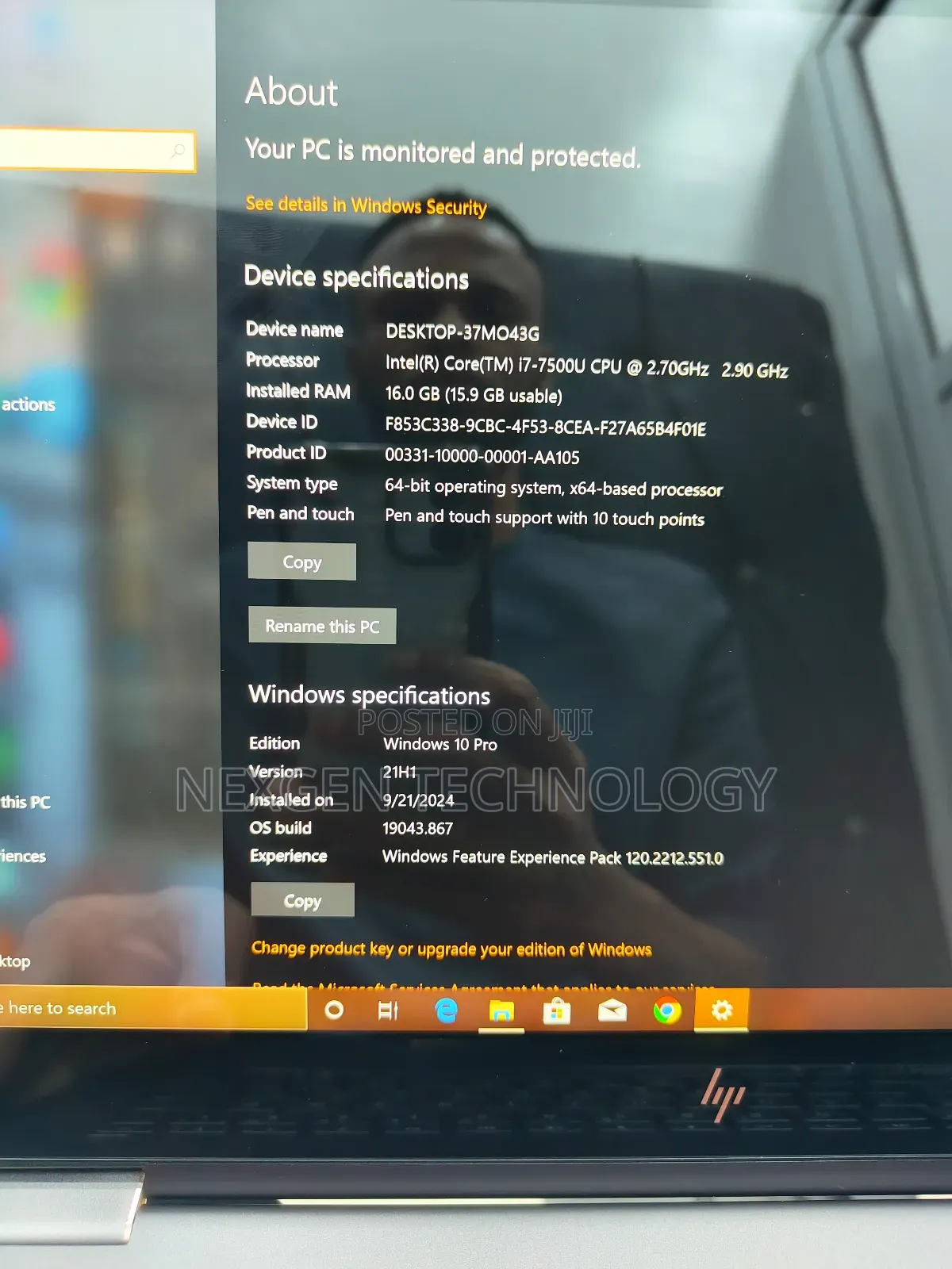 Laptop HP Spectre X360 15 16GB Intel Core i7 SSD 512GB