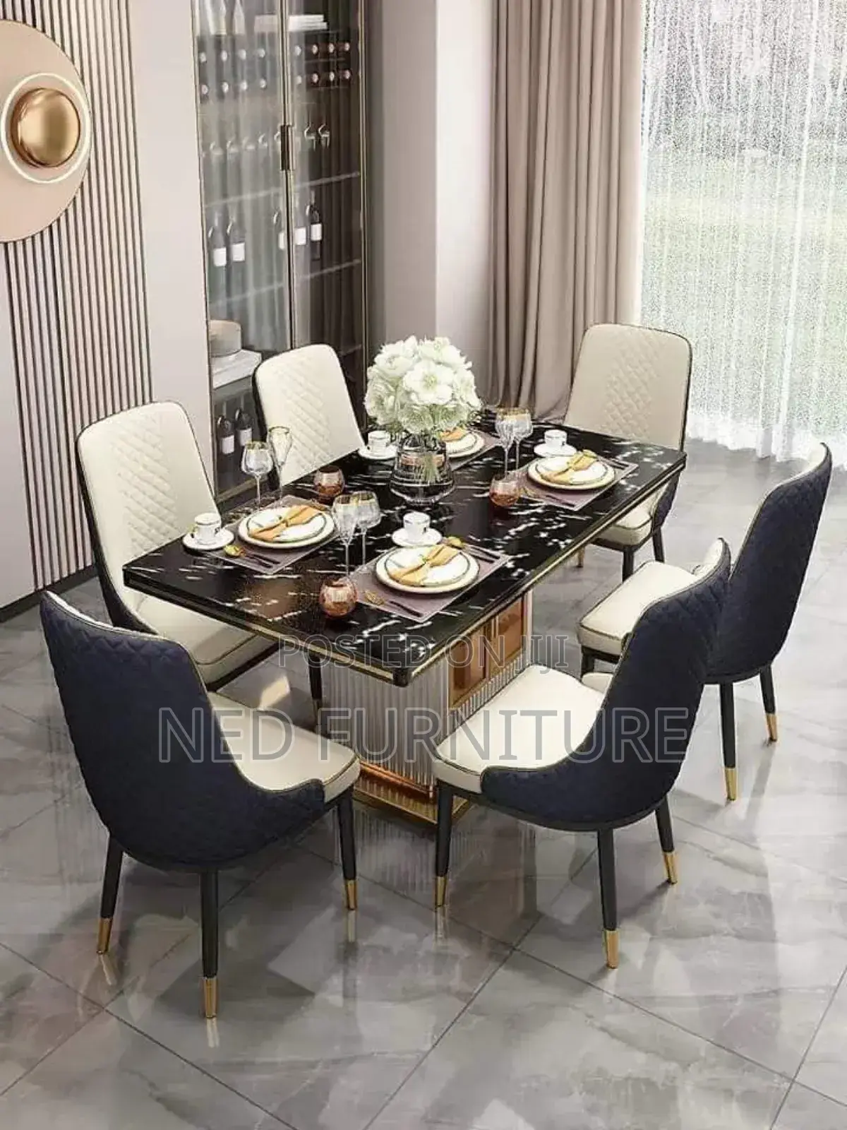 Quality Marble Top Dining by 6 Seaters