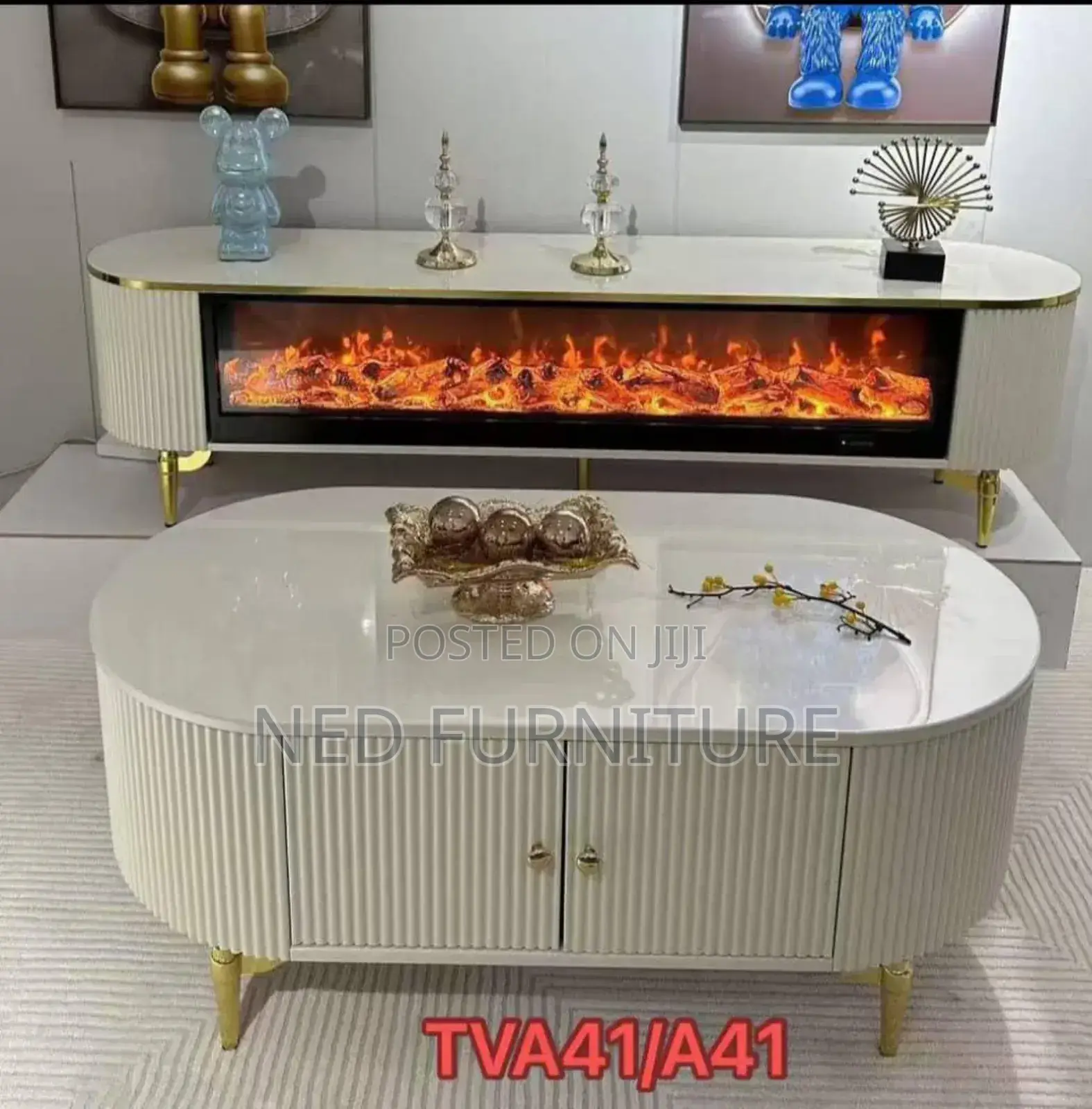 Quality Centre Table With Tv Fireplace Console
