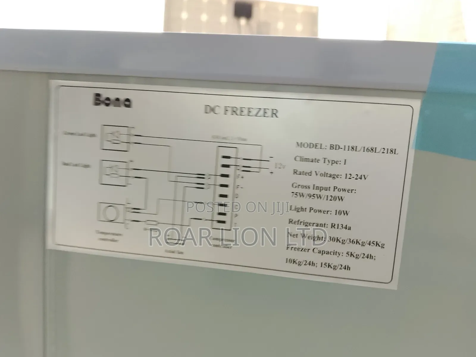 168l Bona Solar Freezer