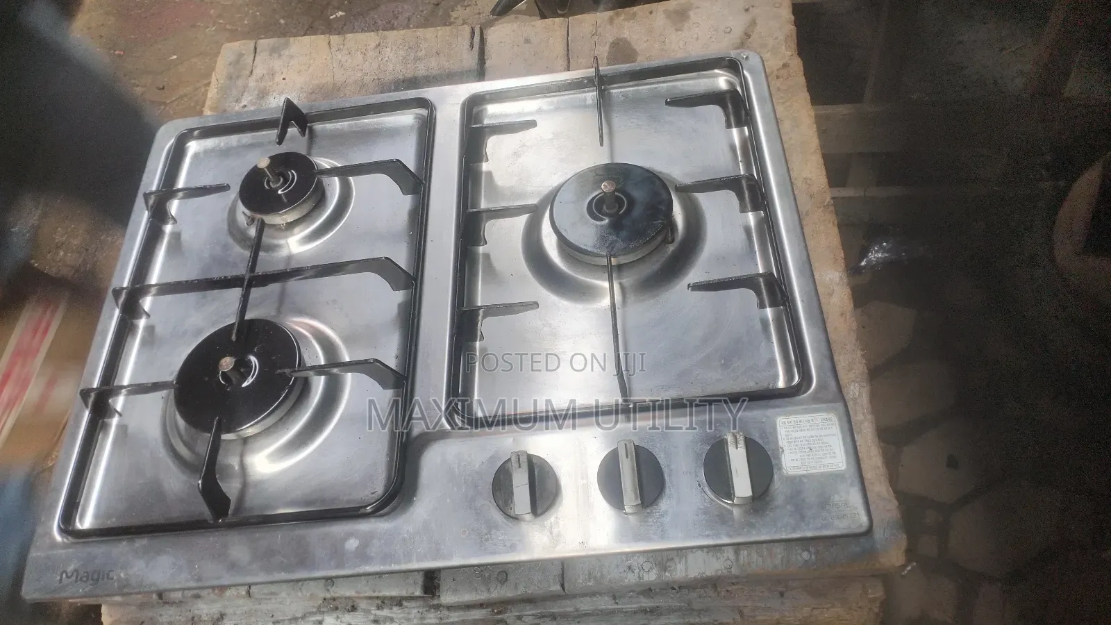 3 Burners Belgium Automatic Ignition Stainless Gas Cooker
