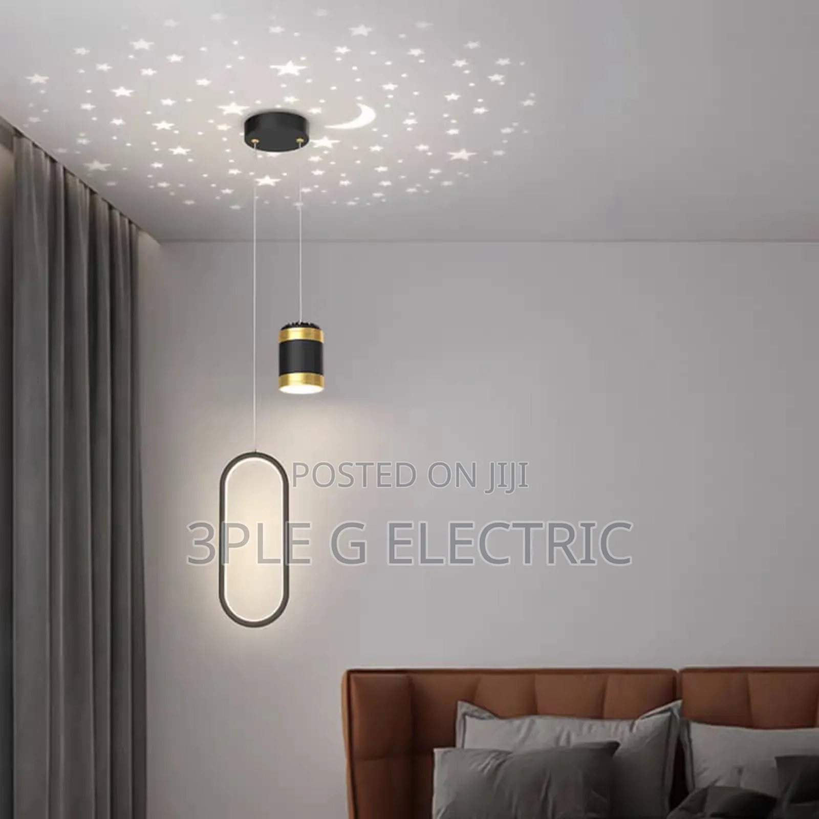 Double Dropping Led Bedside Pendant Light
