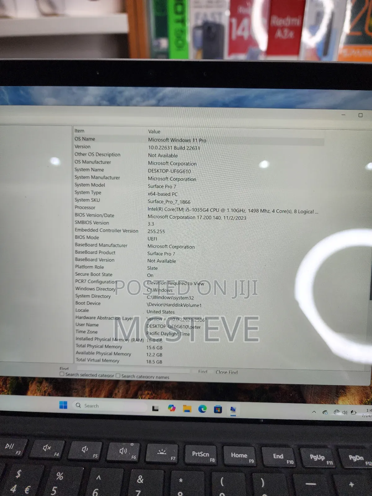 Laptop Microsoft Surface Pro 7 16GB Intel Core I5 SSD 256GB