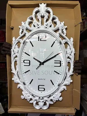Victorian Wall Clock- White (71cm By 43cm)