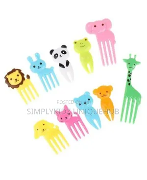 10pcs Cute Cartoon Animal Fruit Fork