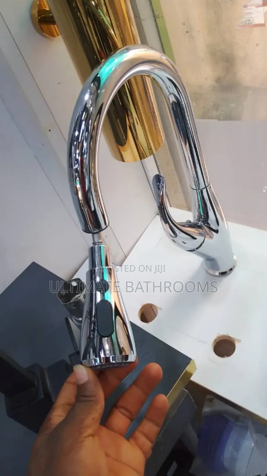 Un Standard Chrome Pull Out Kitchen Mixer Tap