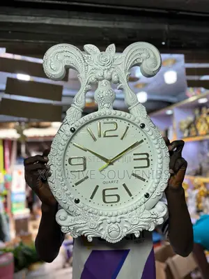 Tusk Wall Clock- White/Gold