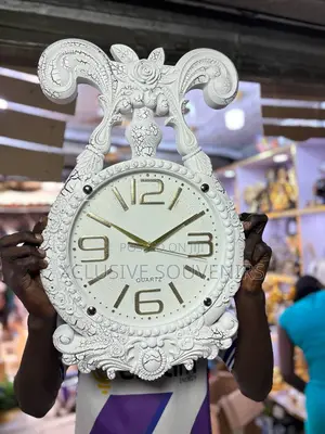 Tusk Wall Clock- White/Gold