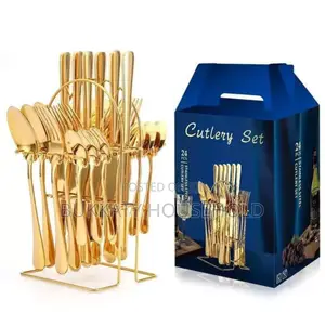 24 Pieces Golden Spoon/ Cutlery Set