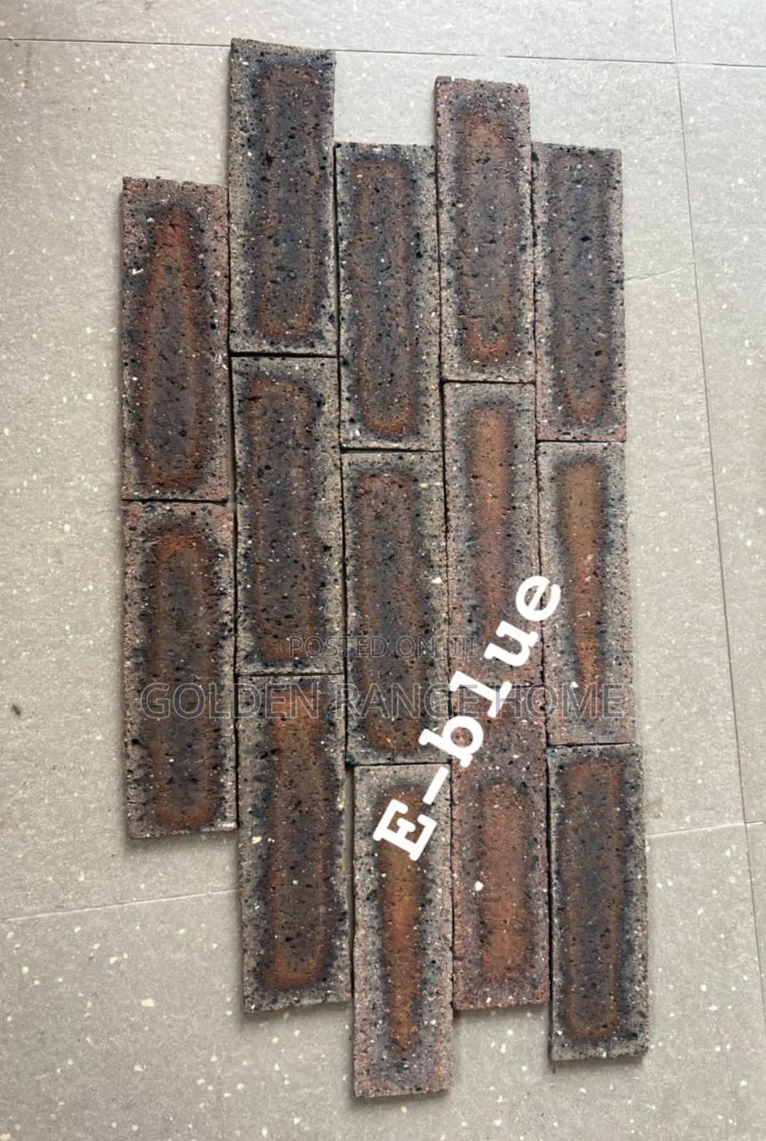 Burnt South African Bricks Tiles (E-Blue)