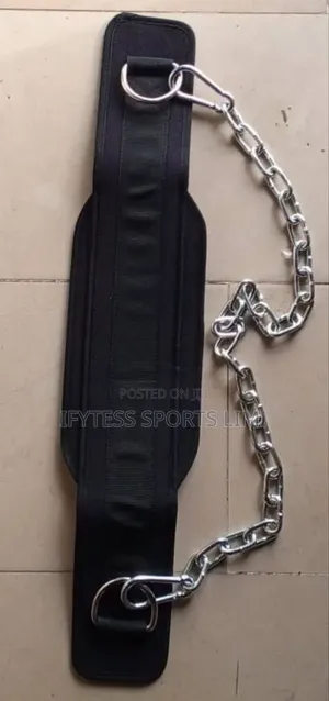 Power Weight Lifting Squat Belt With Chain.