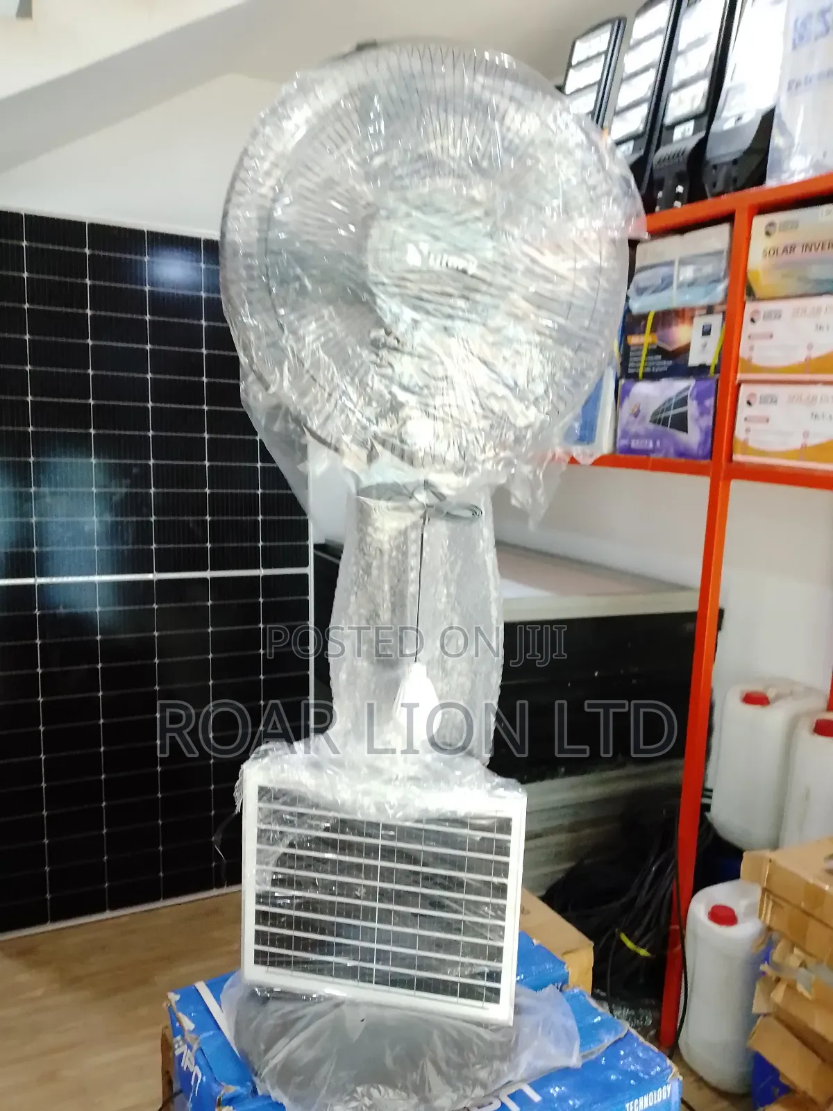 16inch Solar Rechargeable Fan With Panel
