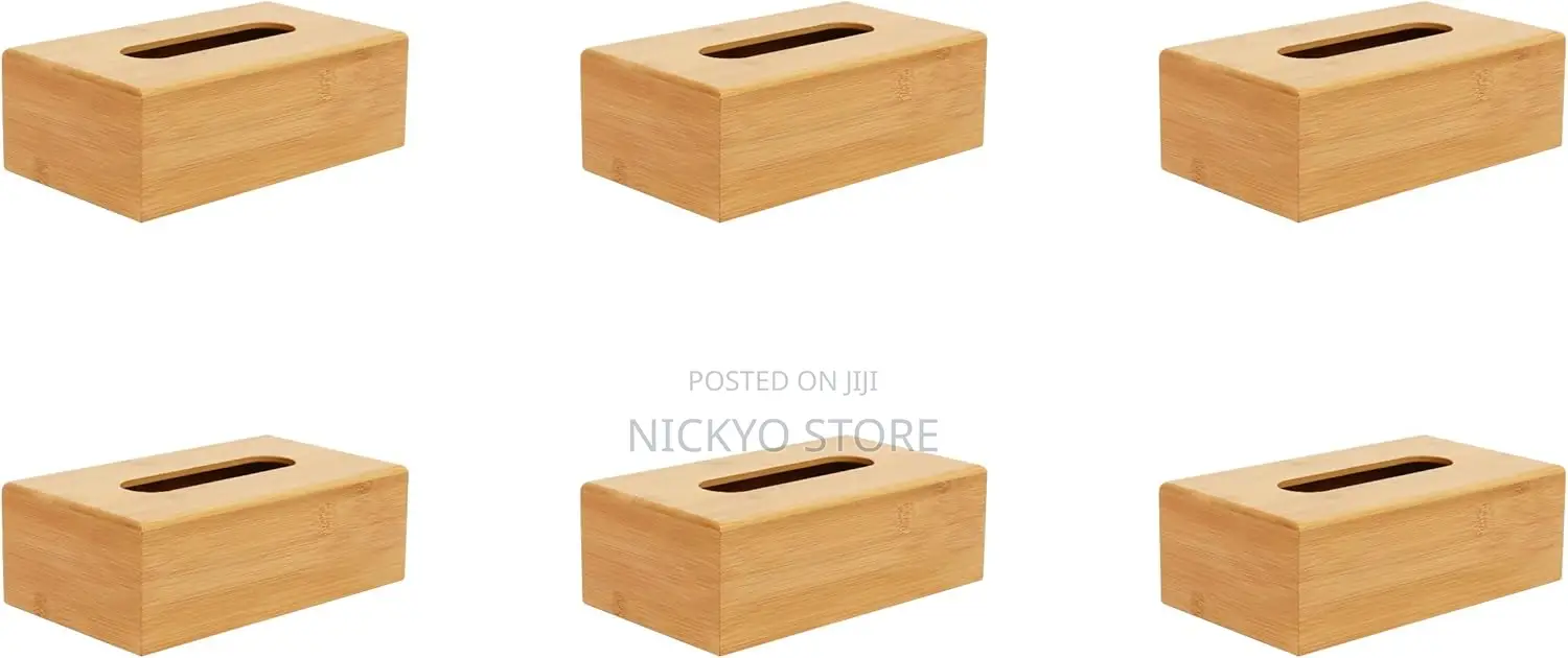 Natural Bamboo Tissue Box Holder