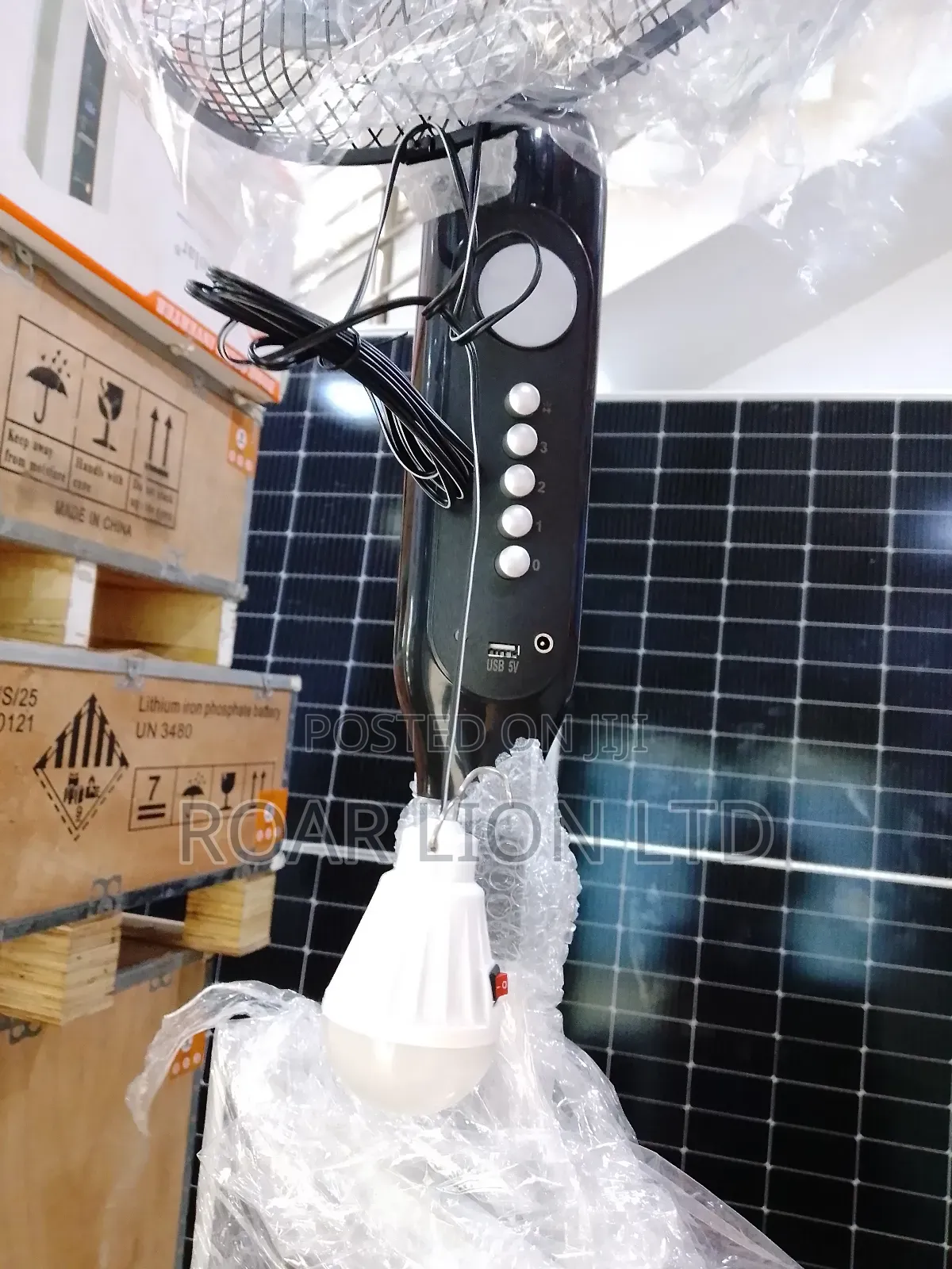 16inches Solar Rechargeable Fan With Panel