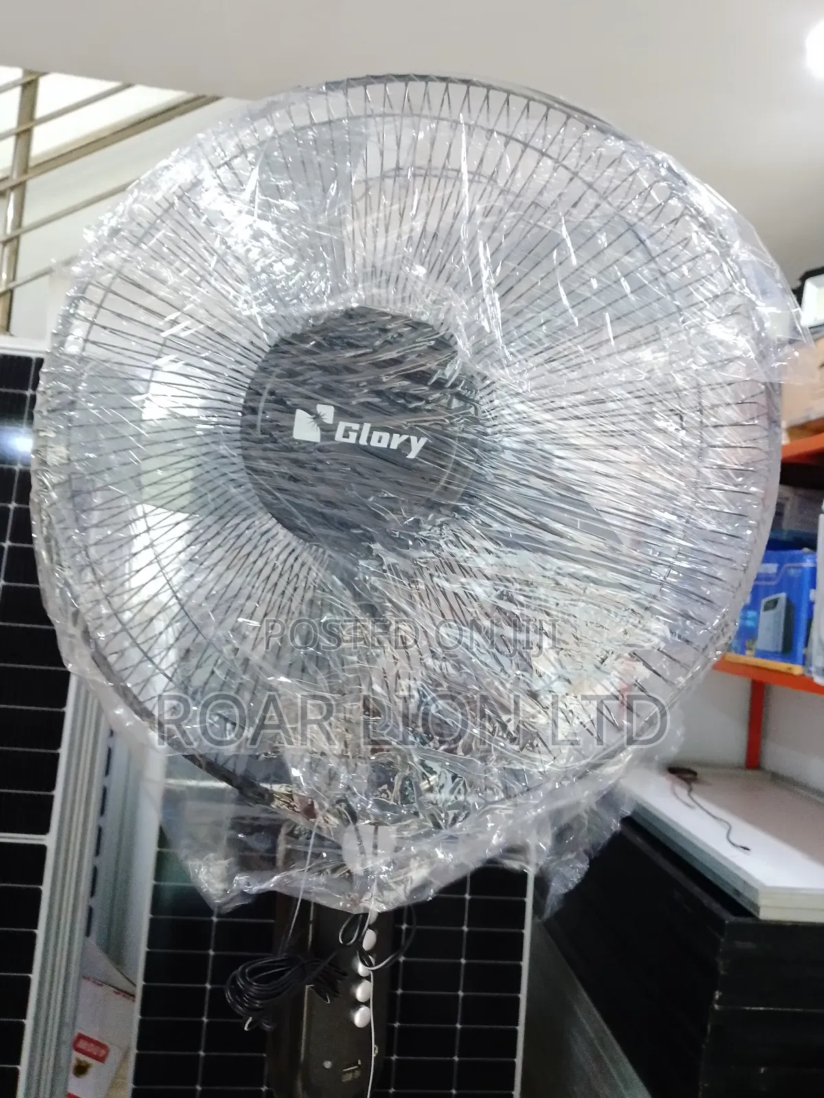 16inch Solar Rechargeable Fan With Panel