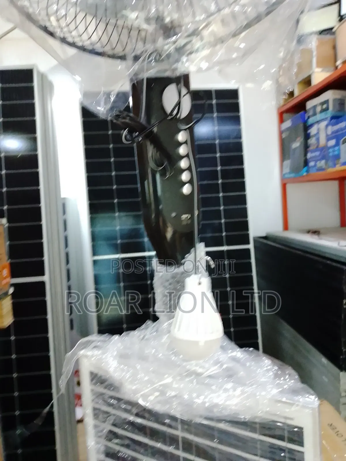 16inch Solar Rechargeable Fan With Panel