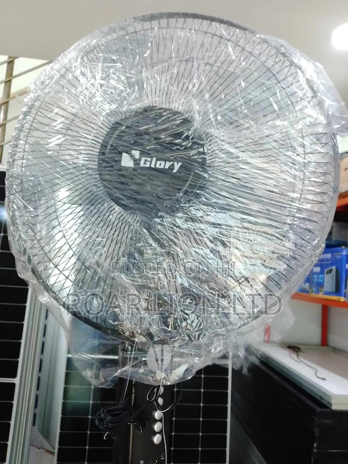 16inch Solar Rechargeable Fan With Panel