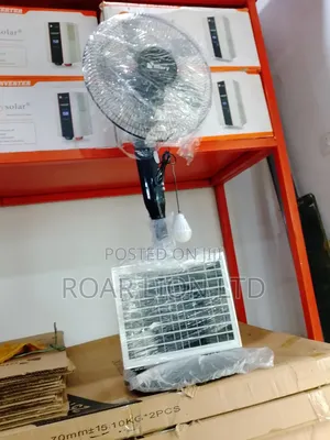 16inch Solar Rechargeable Fan With Panel