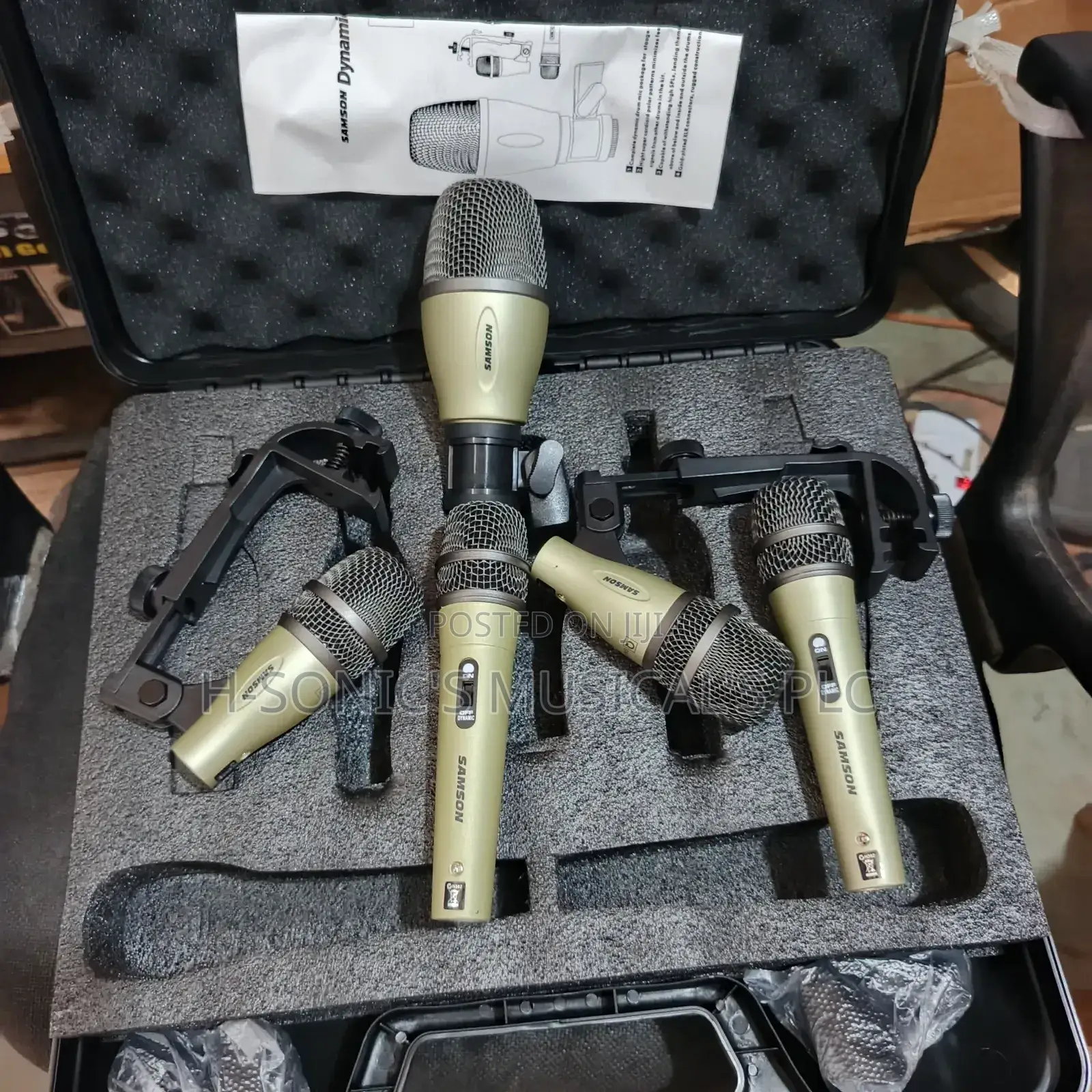 Quality Samson 5-Set Dynamic Drum Microphone