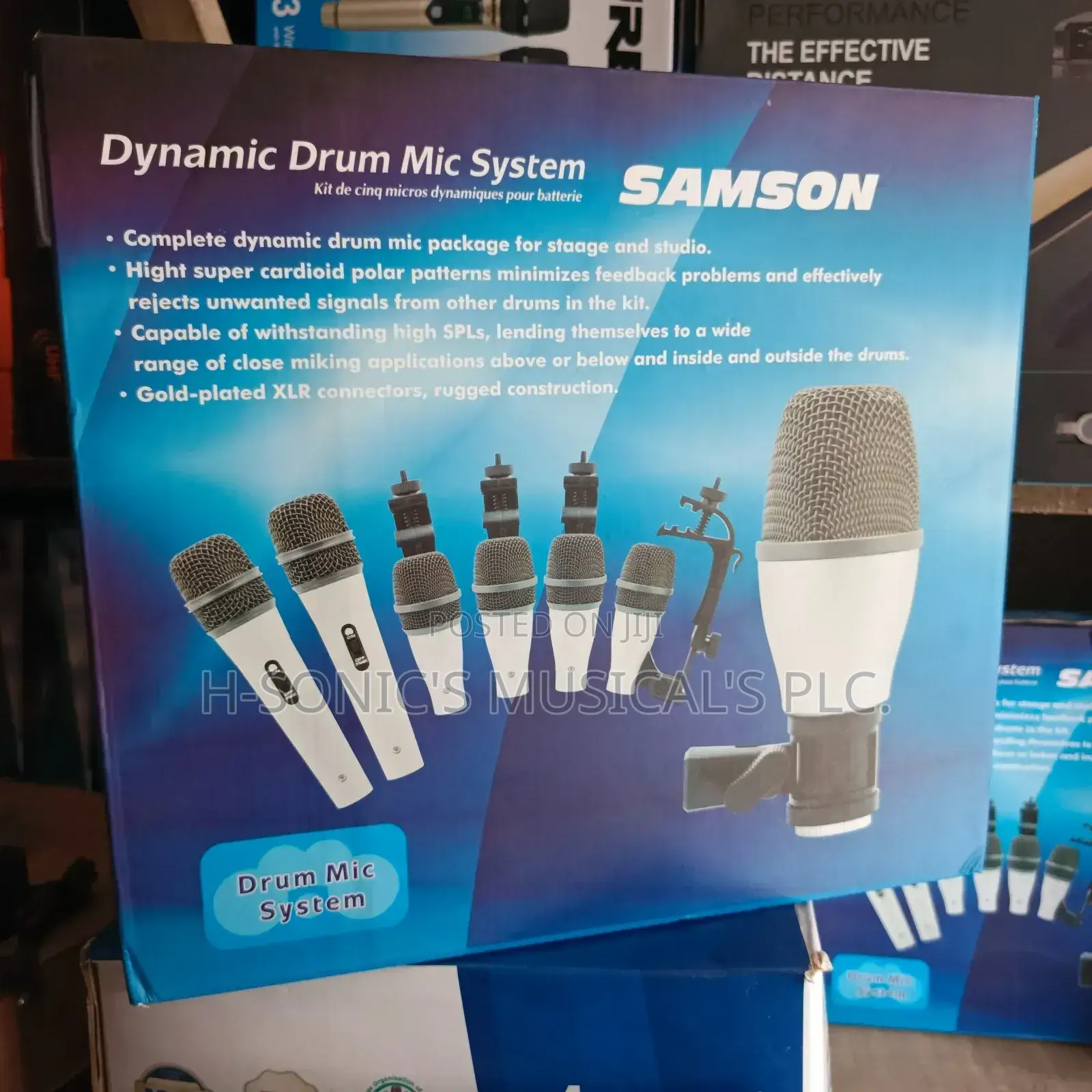 Quality Samson 5-Set Dynamic Drum Microphone
