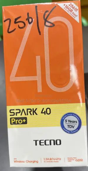 New Tecno Spark 40 Pro+ 256 GB Black