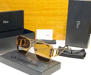 Dior Women’S Metal Frame Rimless Large Square Glasses